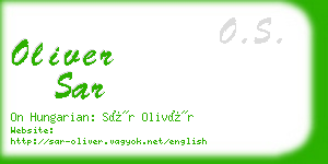 oliver sar business card